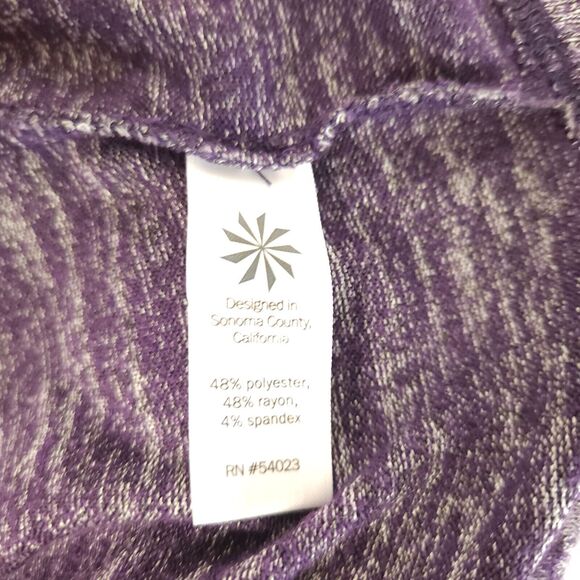Athleta Womens Small Purple Pose Top Open Back Draped Long Sleeve - Picture 4 of 8